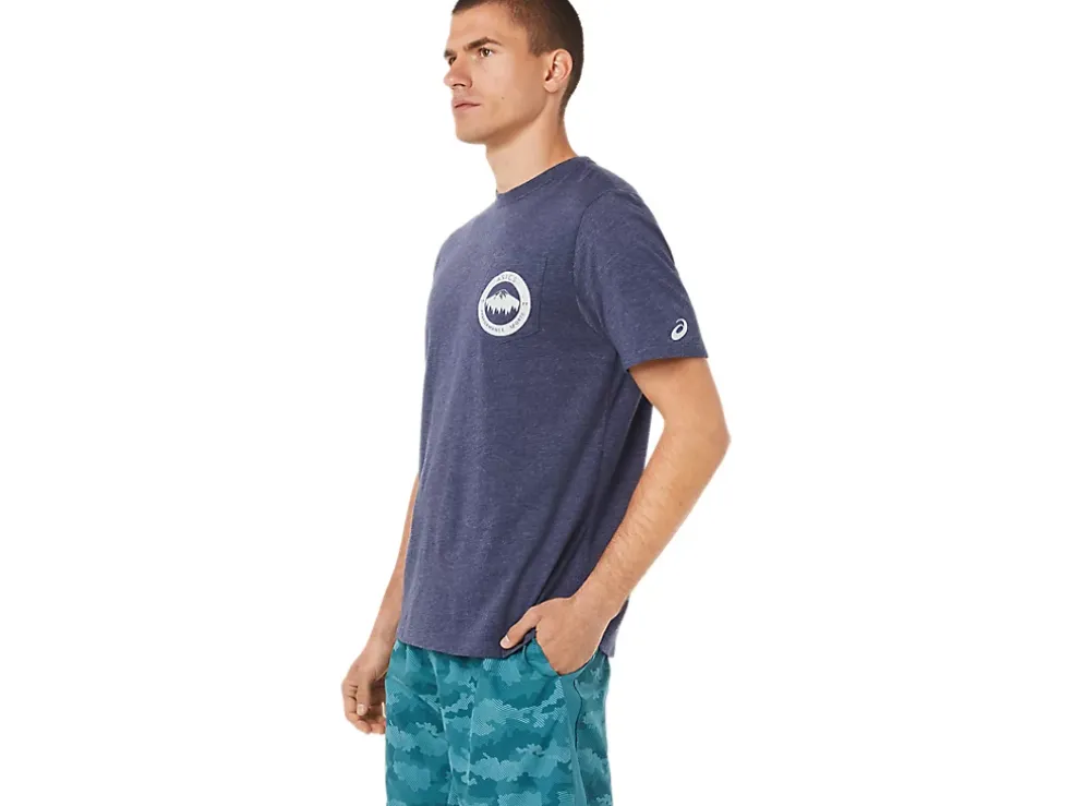 Fashion ASICS 1977 MOUNTAIN TEE Peacoat Heather