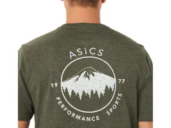 Shop ASICS 1977 MOUNTAIN TEE Olive Canvas