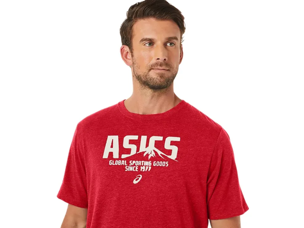 Clearance ASICS 1977 MTN TEE Classic Red Heather
