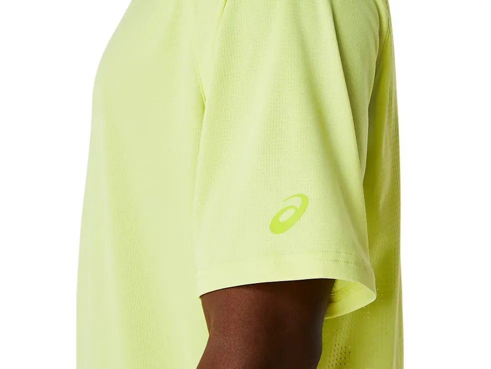 Best Sale ASICS ACTIBREEZE JACQUARD KNIT SHORT SLEEVE TOP Glow Yellow
