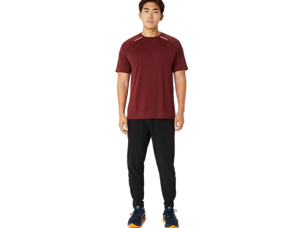 Hot ASICS ACTIBREEZE JACQUARD KNIT SHORT SLEEVE TOP Antique Red
