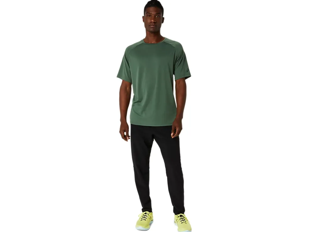 Best ASICS ACTIBREEZE JACQUARD KNIT SHORT SLEEVE TOP Serpentine Green