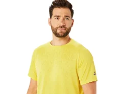 Best Sale ASICS ACTIBREEZE JACQUARD SHORT SLEEVE TOP Light Mustard