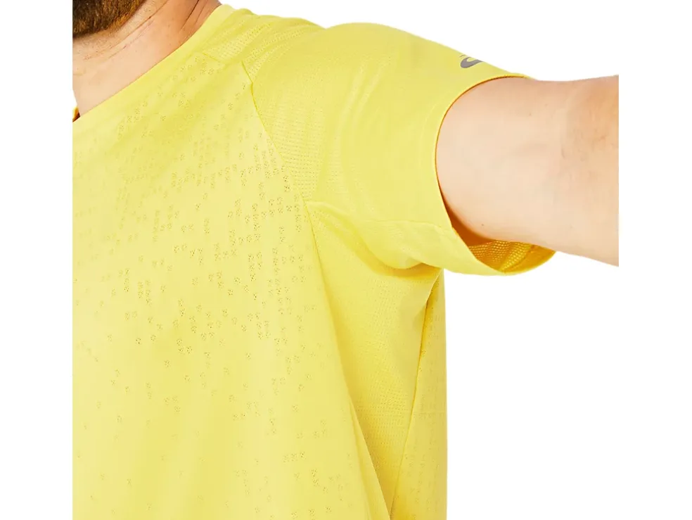 Best Sale ASICS ACTIBREEZE JACQUARD SHORT SLEEVE TOP Light Mustard