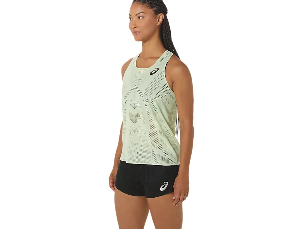 Hot ASICS ACTIBREEZE JACQUARD SINGLET Whisper Green