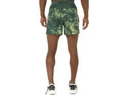 Sale ASICS ALL OVER PRINT 5IN SHORT Rain Forest/Glow Yellow