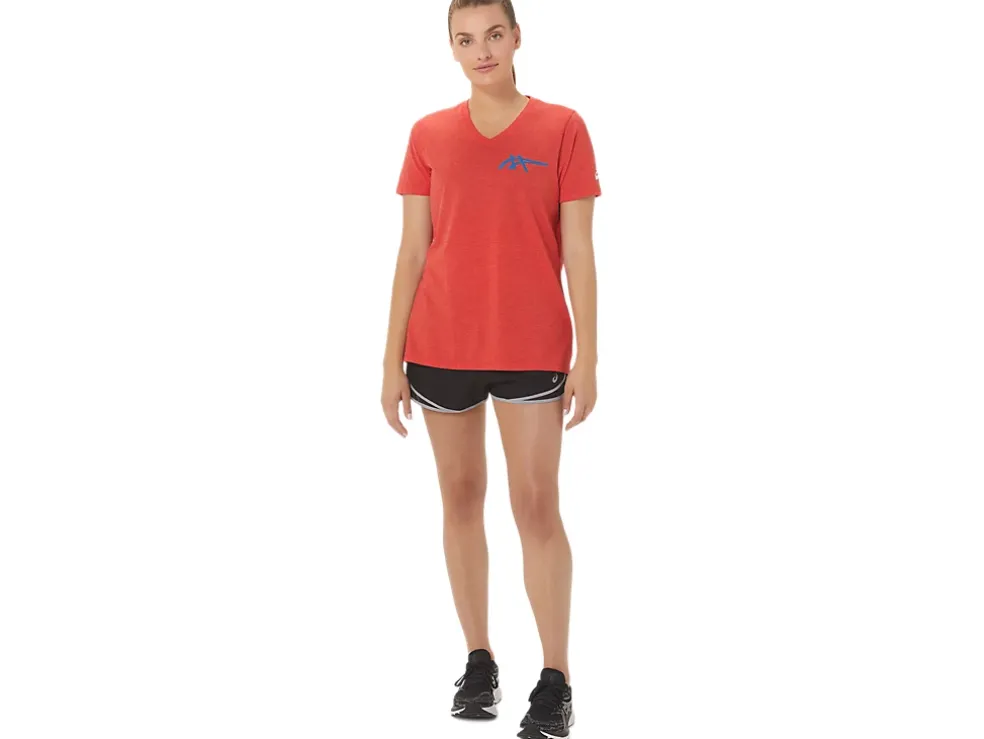 Cheap ASICS 1977 HERITAGE AMERICANA V-NECK Classic Red Heather