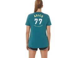 New ASICS 1977 HERITAGE AMERICANA V-NECK Velvet Pine Heather
