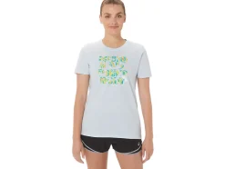 Fashion ASICS HIBISCUS SLOGAN CREW Soft Sky