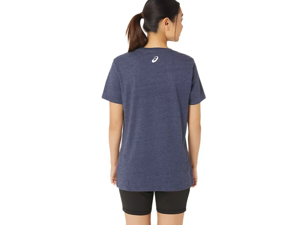 Cheap ASICS HIBISCUS SLOGAN CREW Peacoat Heather