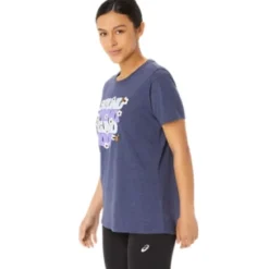 Clearance ASICS MONARCH SLOGAN CREW Peacoat Heather