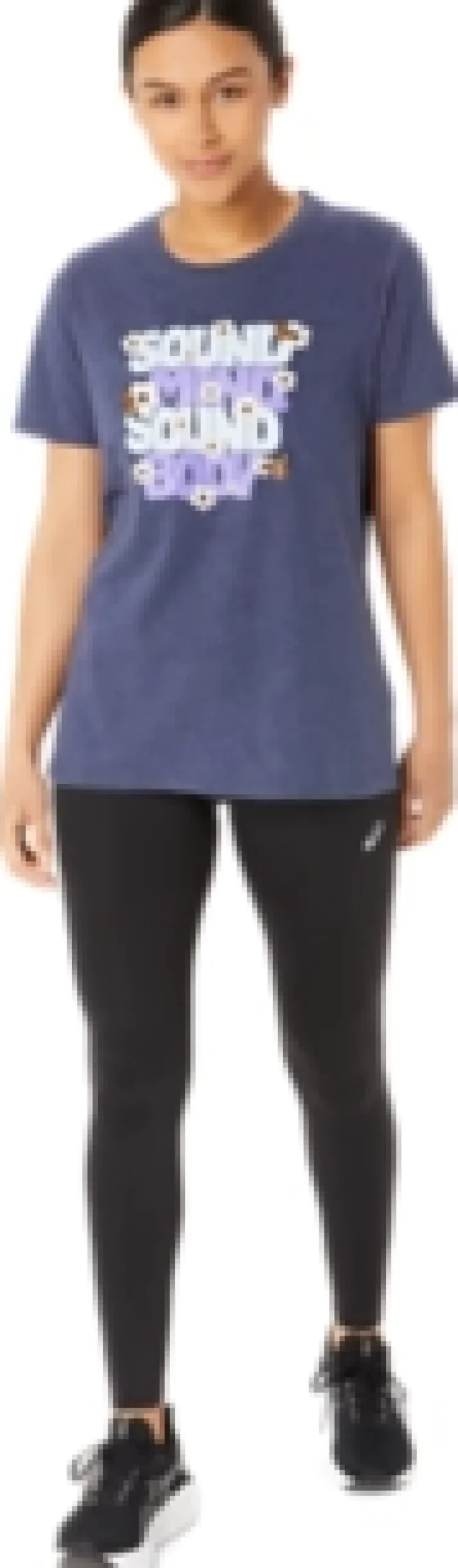 Clearance ASICS MONARCH SLOGAN CREW Peacoat Heather