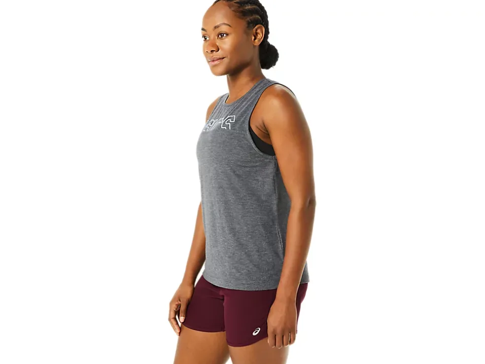 Store ASICS MUSCLE TANK Dark Grey Heather/Mist