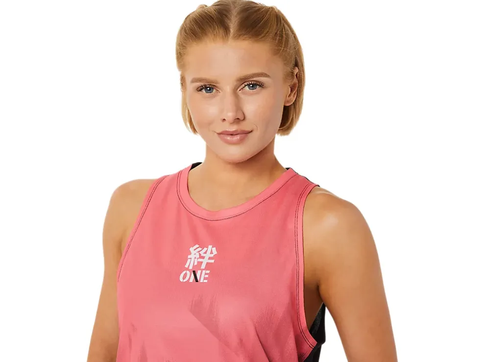 Shop ASICS SINGLET Blazing Coral