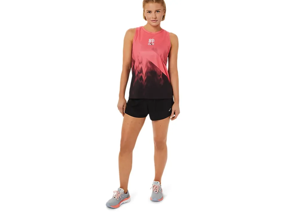 Shop ASICS SINGLET Blazing Coral