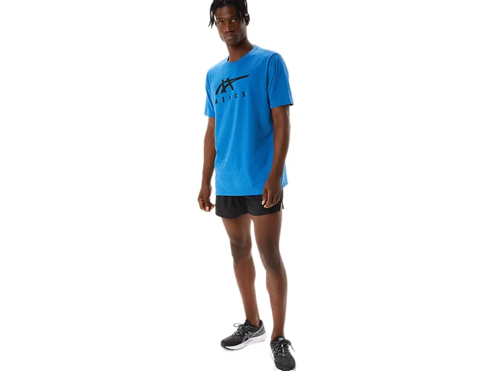 Cheap ASICS STRIPE SHORT SLEEVE TEE Lake Drive Heather
