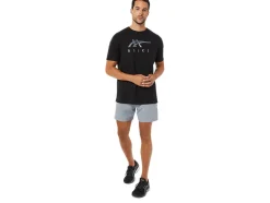 New ASICS STRIPE SHORT SLEEVE TEE Performance Black
