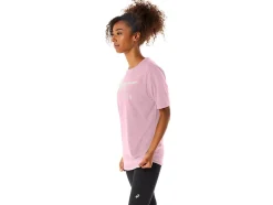 Clearance ASICS STRIPE SHORT SLEEVE TEE Pink Salt