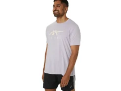 Fashion ASICS STRIPE SHORT SLEEVE TEE Dusk Violet