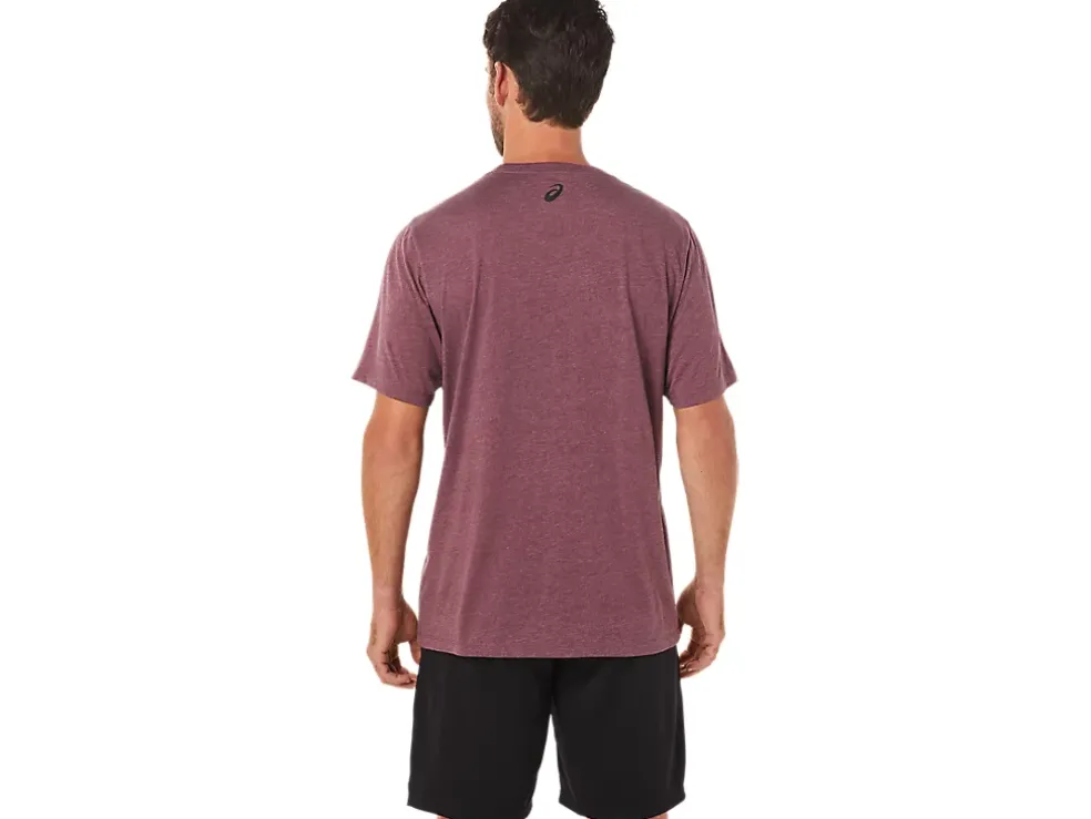 Flash Sale ASICS STRIPE SHORT SLEEVE TEE Deep Mars Heather