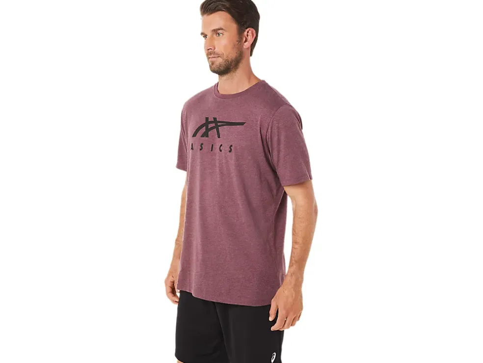 Flash Sale ASICS STRIPE SHORT SLEEVE TEE Deep Mars Heather