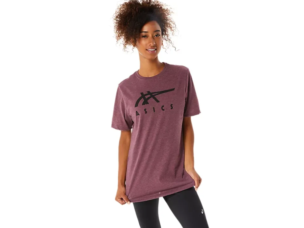 Flash Sale ASICS STRIPE SHORT SLEEVE TEE Deep Mars Heather