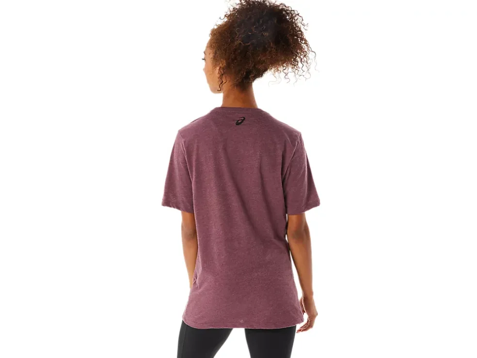 Flash Sale ASICS STRIPE SHORT SLEEVE TEE Deep Mars Heather