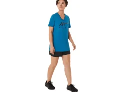 Best ASICS STRIPES V-NECK Reborn Blue