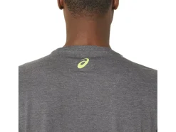 Discount ASICS UNISEX TENNIS GRAPHIC TEE Dark Grey Heather