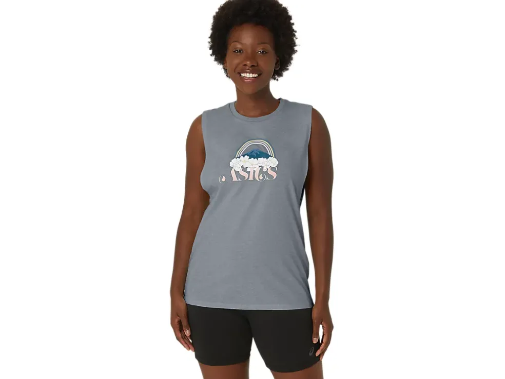 Hot ASICS YOUR ADVENTURE MUSCLE TEE Medium Grey Heather
