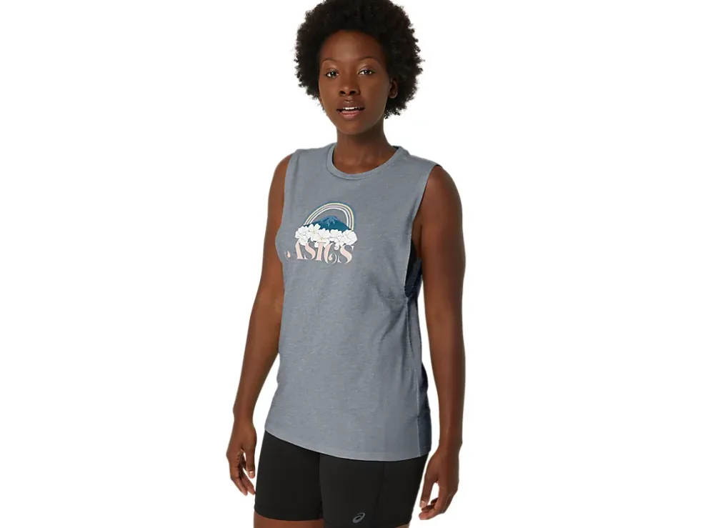 Hot ASICS YOUR ADVENTURE MUSCLE TEE Medium Grey Heather
