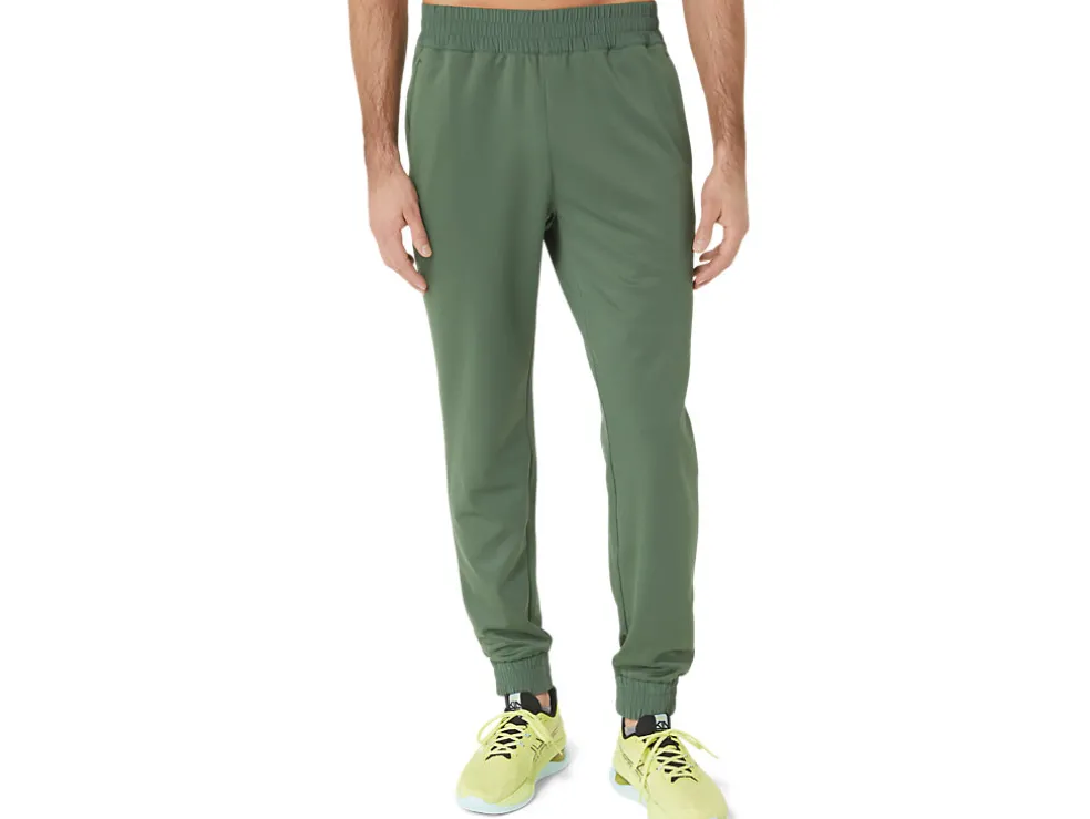 Hot ASICS BRUSHED FLEECE PANTS Serpentine Green