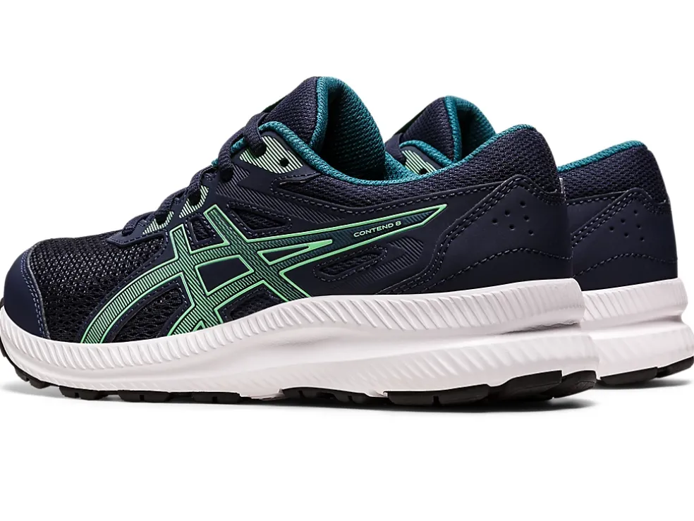 Discount ASICS CONTEND 8 GRADE SCHOOL Midnight/New Leaf