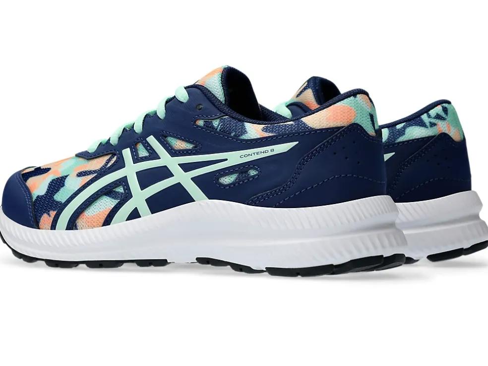 Discount ASICS CONTEND 8 GRADE SCHOOL Blue Expanse/Mint Tint