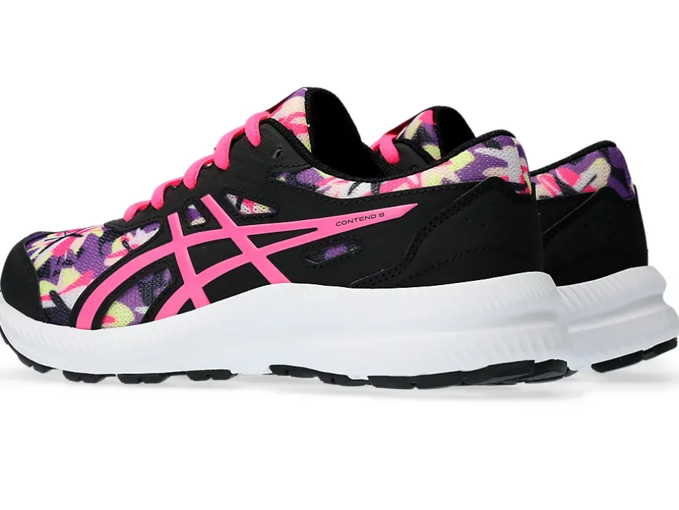 Cheap ASICS CONTEND 8 GRADE SCHOOL Black/Hot Pink