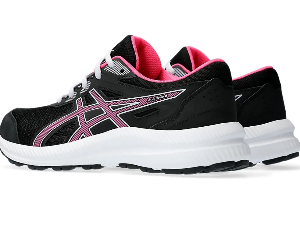 Cheap ASICS CONTEND 8 GRADE SCHOOL Black/Hot Pink
