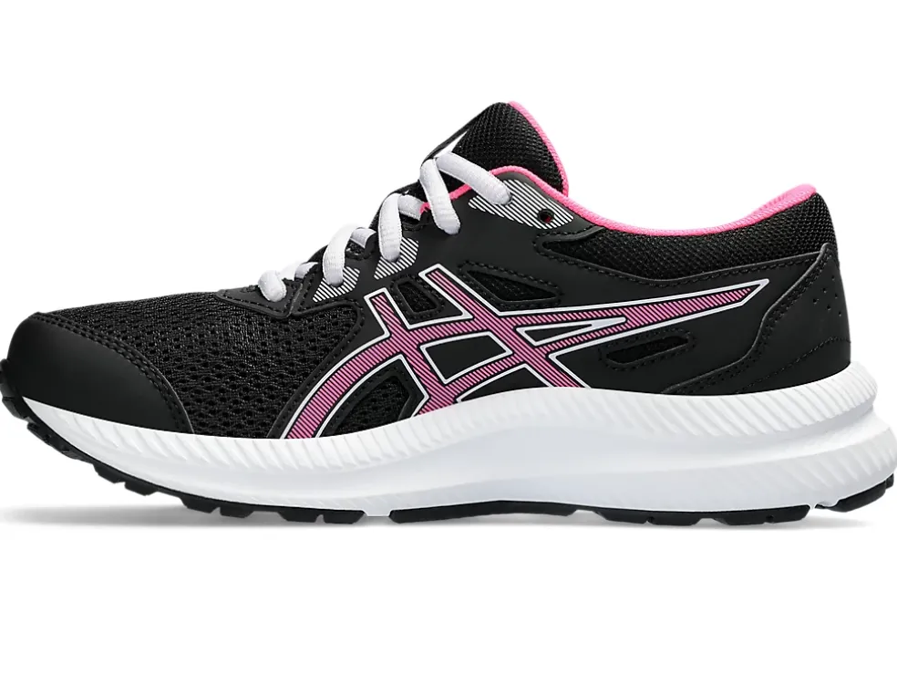 Cheap ASICS CONTEND 8 GRADE SCHOOL Black/Hot Pink