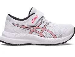 Clearance ASICS CONTEND 8 PRE-SCHOOL White/Electric Red