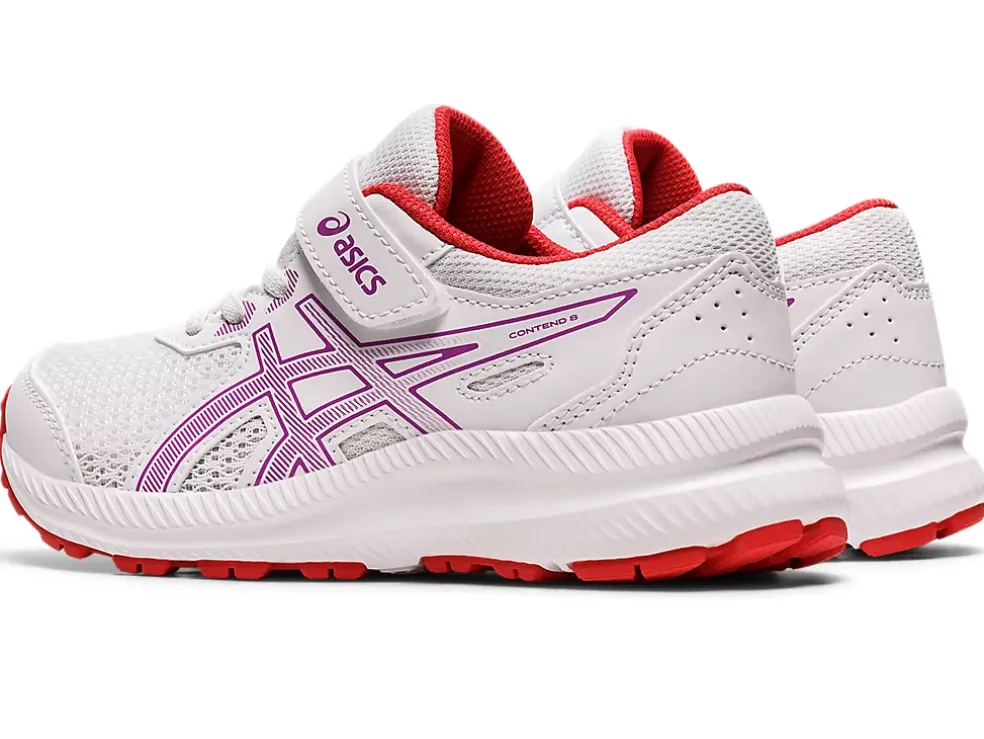 Shop ASICS CONTEND 8 PRE-SCHOOL White/Orchid