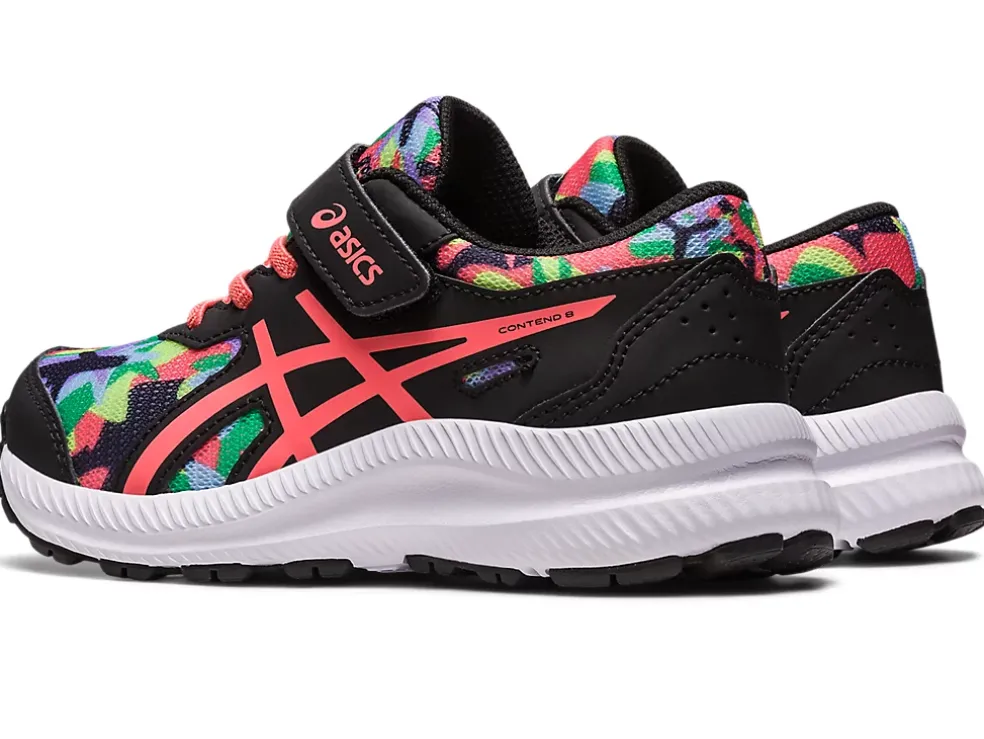 Outlet ASICS CONTEND 8 PRE-SCHOOL Black/Papaya