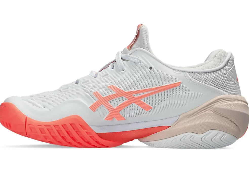 Hot ASICS COURT FF 3 White/Sun Coral