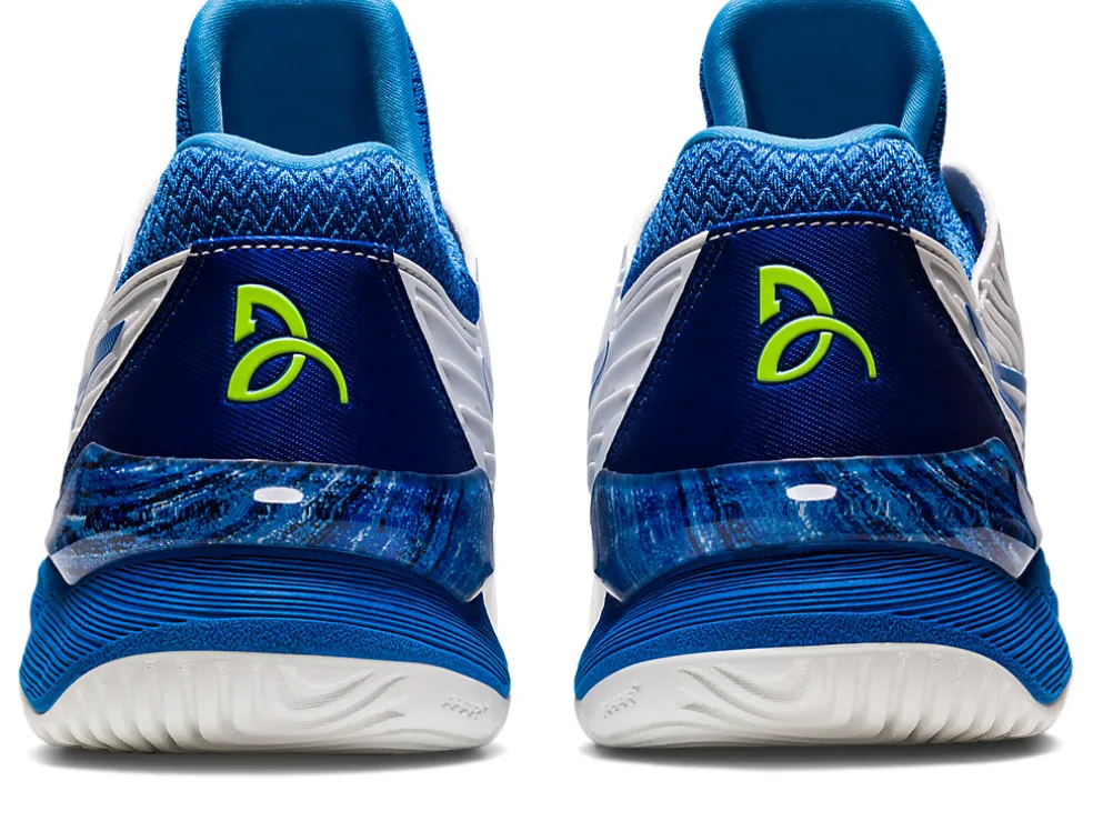 Store ASICS COURT FF NOVAK White/Tuna Blue