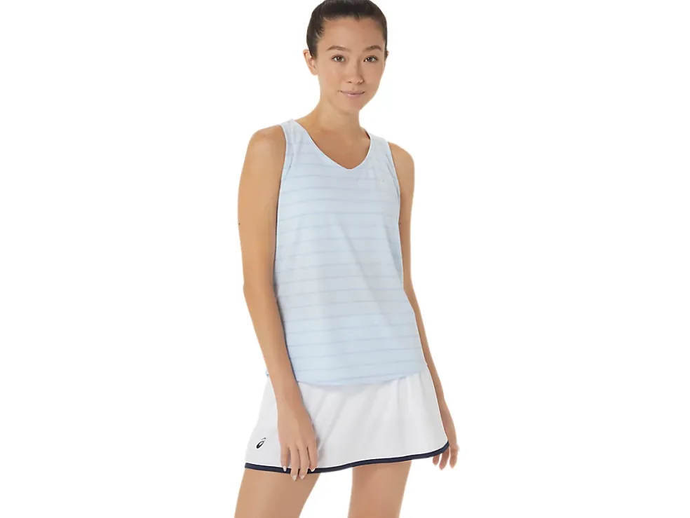 Best Sale ASICS COURT STRIPE TANK Soft Sky