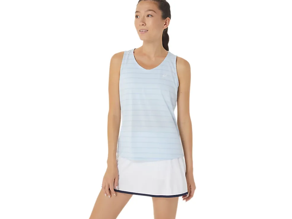 Best Sale ASICS COURT STRIPE TANK Soft Sky