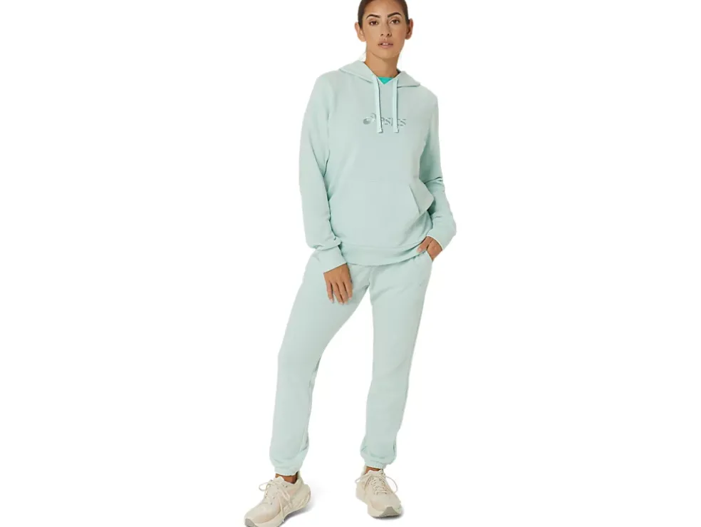 Online ASICS FRENCH TERRY PULLOVER HOODIE Pale Blue