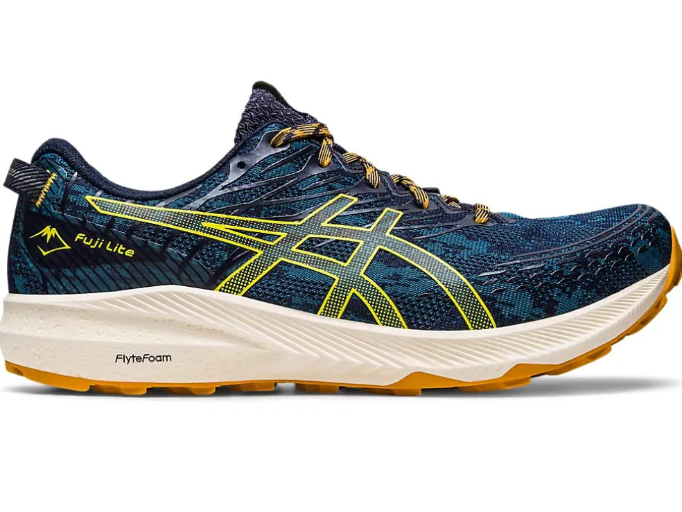 New ASICS Fuji Lite 3 Ink Teal/Golden Yellow