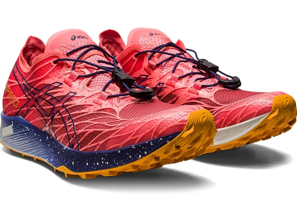 Cheap ASICS FujiSpeed Papaya/Indigo Blue