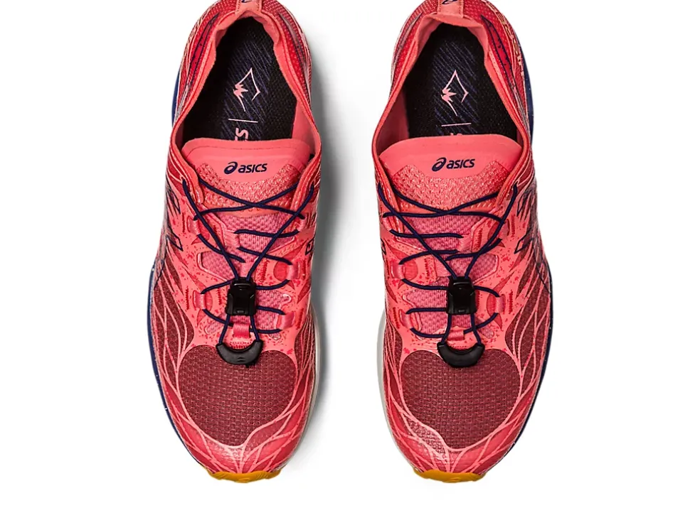 Cheap ASICS FujiSpeed Papaya/Indigo Blue