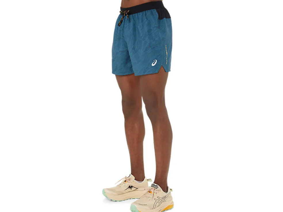 Online ASICS FUJITRAIL ALL OVER PRINT 5IN SHORT Magnetic Blue/Performance Black