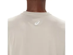 Discount ASICS FUJITRAIL LOGO LONG SLEEVE TOP Moonrock/Mantle Green/Oatmeal